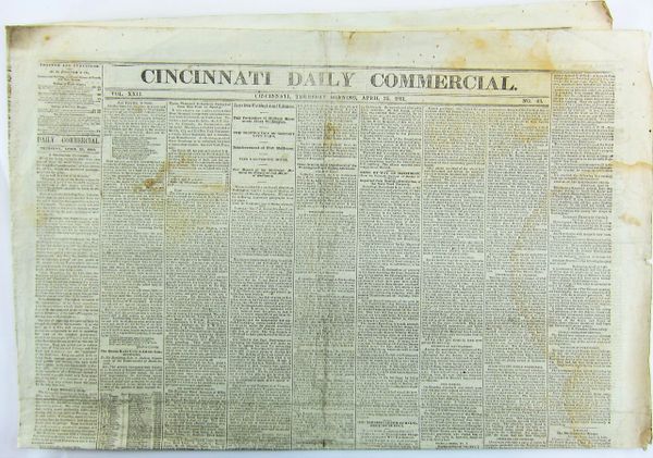 Cincinnati Daily Commercial, April 25, 1861 Edition