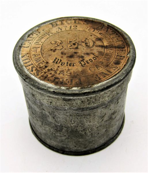 Hicks Large Percussion Cap Tin / Sold