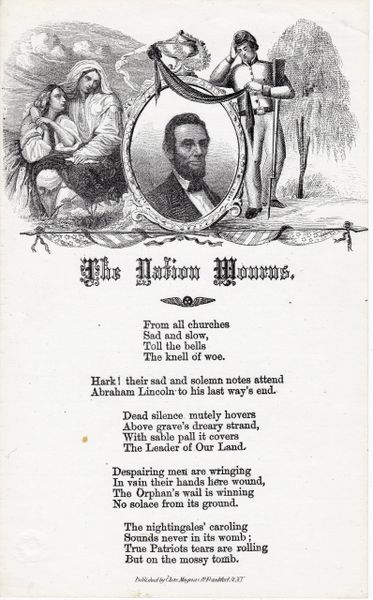 Abraham Lincoln The Nation Mourns Poem / SOLD