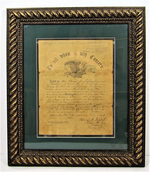 Civil War Discharge Paper of Amos H. Williams, Company C, 3rd Regiment New Jersey / SOLD