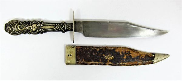 Sheffield Handled Bowie Knife With Sheath / SOLD