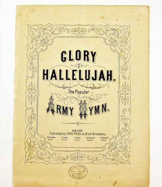 Original Song Sheet Glory Hallelujah / Sold