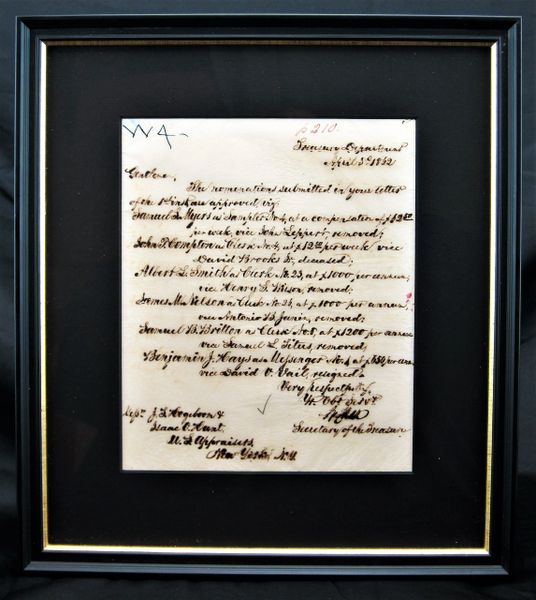 Salmon Portland Chase Autographed Letter on Rice paper Dated 1862 / SOLD