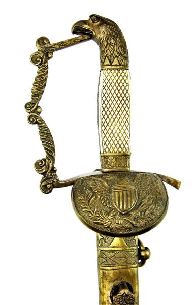 Ornate Eaglehead Militia Officer’s Sword / Sold