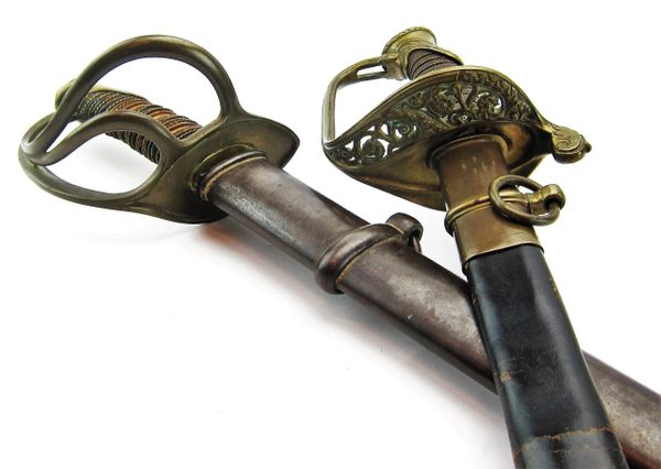 Pair of Presentation Swords Belonging to Father & Son Civil War and Spanish-American War / SOLD