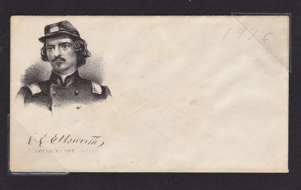 Colonel Elmer Ellsworth Mourning Envelope / Sold