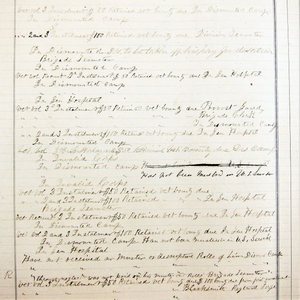 Muster Roll of the First Pennsylvania Volunteer Cavalry, Company M ...