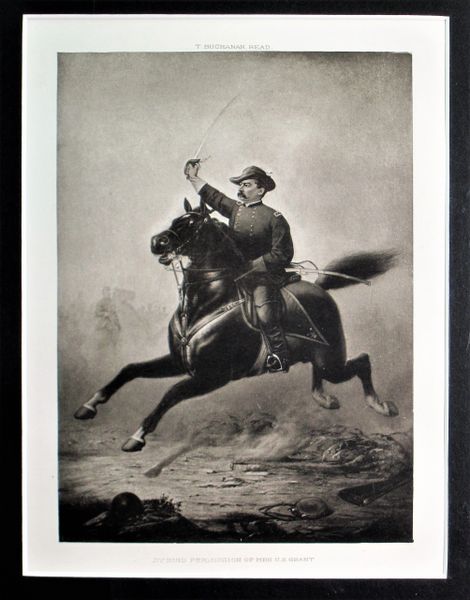 Steel Engraving of Sheridan's Ride