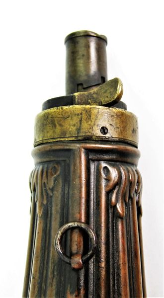 Antique Old 19 Century US Civil War Powder Flask – ANTIQUE