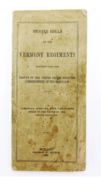 Vermont Muster Roll Book / SOLD