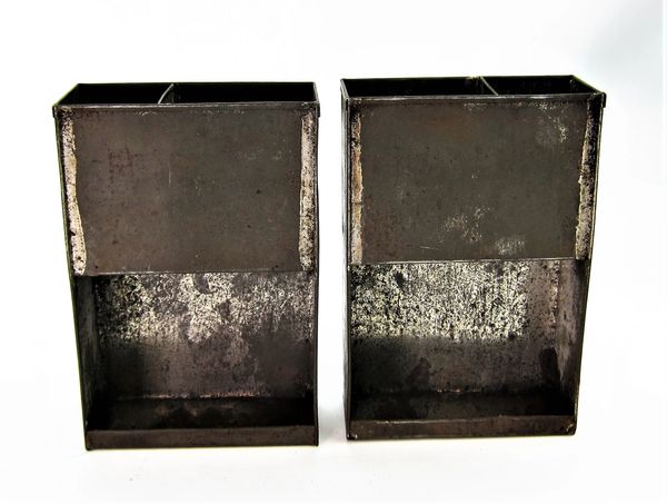 Pair of .58 Caliber Cartridge Box Tins / Sold