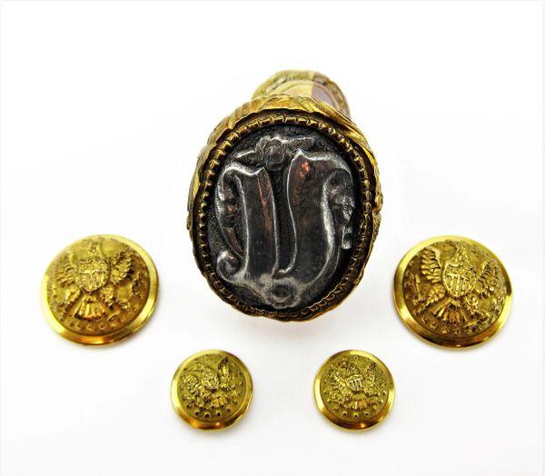 Sword Pommel Cap and Buttons of General William Sewell / SOLD