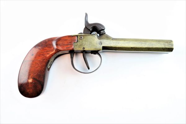Brass Double Barrel Pistol  Civil War Artifacts - For Sale in