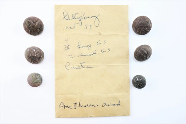 Buttons Recovered From Gettysburg / SOLD