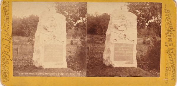 Stereoview 1st Mass Cavalry Monument, Sedwick Ave. / SOLD
