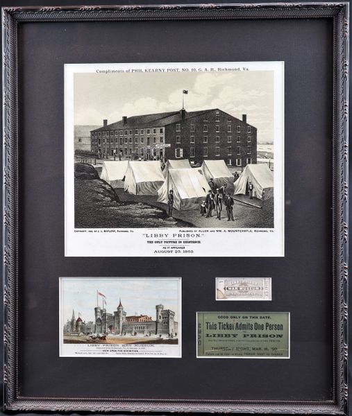 Libby Prison Admission Ticket and Print