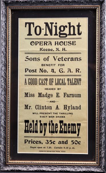 GAR Playbill Held by the Enemy / SOLD