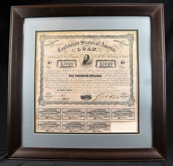 Confederate War Bond / SOLD