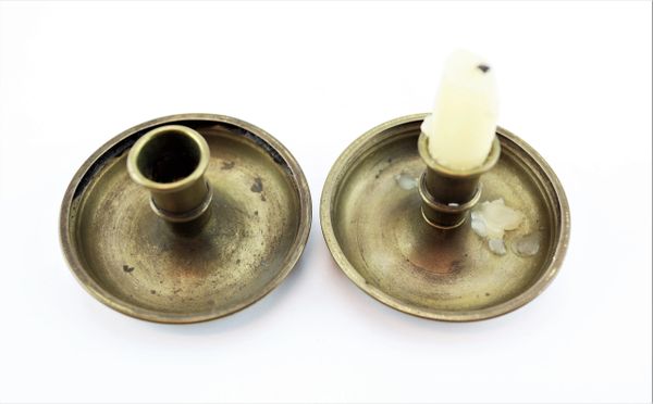 Sold at Auction: 6 BRASS CANDLESTICKS - HARVIN, VM, CM & UNMARKED