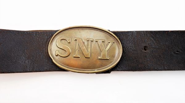 Sold at Auction: Civil War belt and buckle