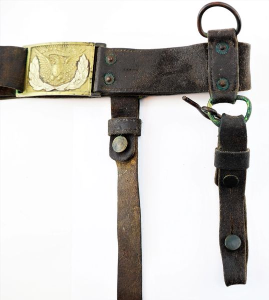 American Civil War Cavalry Buff Sword Belt - Waterloo Militaria