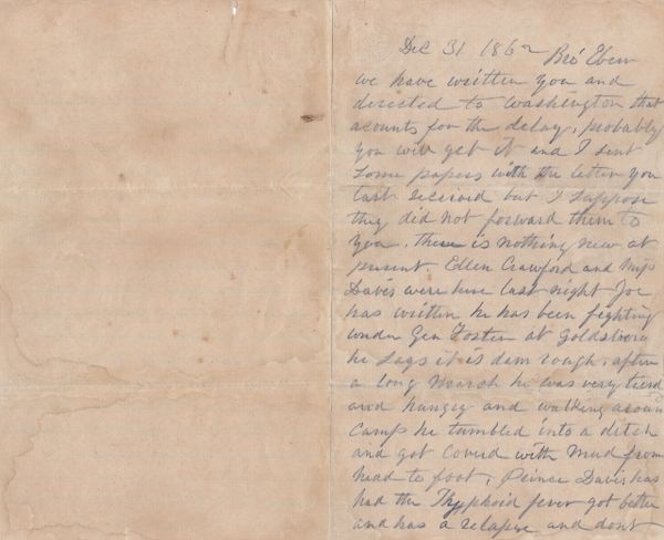Civil War Letter / SOLD