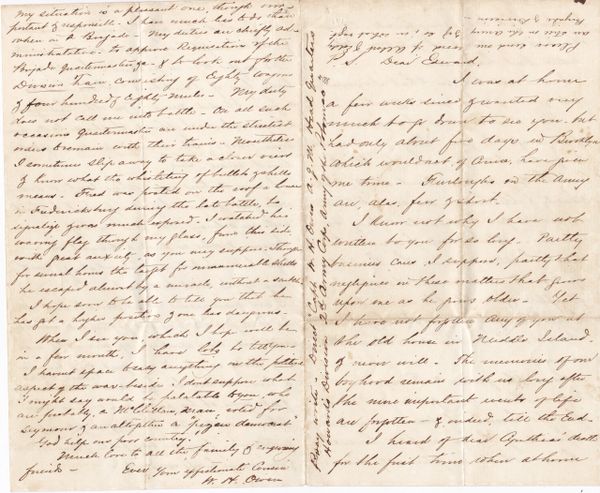 Outstanding Civil War Letter Describing Watching his Brother in the Battle of Fredericksburg / Sold