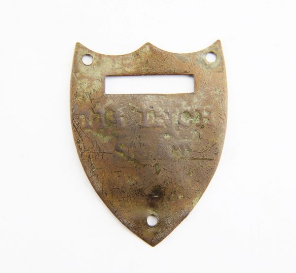 Civil War Saddle Shield / Sold