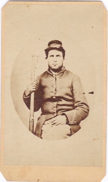 CDV of Slodier with Musket / Sold