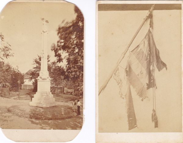 51st Pennsylvania Battle Flag and Norristown, PA Civil War Monument / SOLD