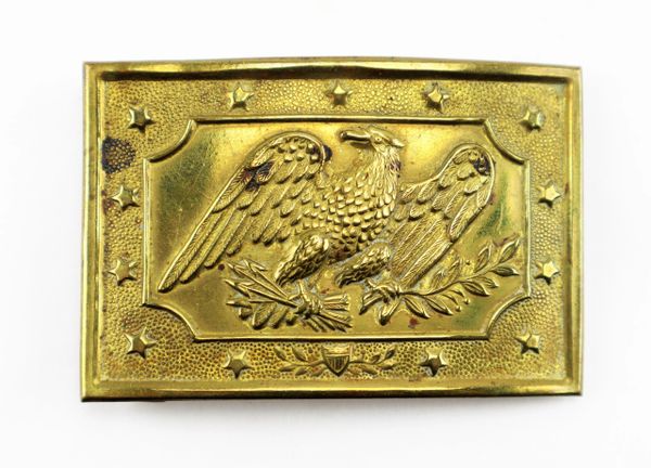 Belt with eagle plate