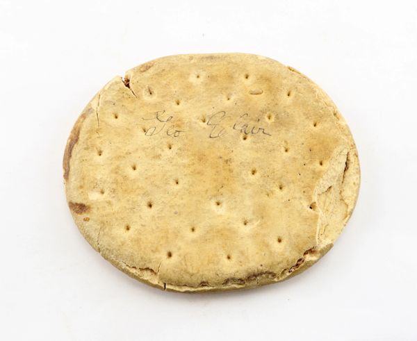 Identified Civil War Period Hardtack Biscuit / Sold