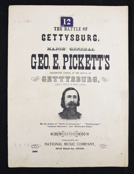 General George E. Pickett Song Sheet "Battle of Gettysburg" / SOLD