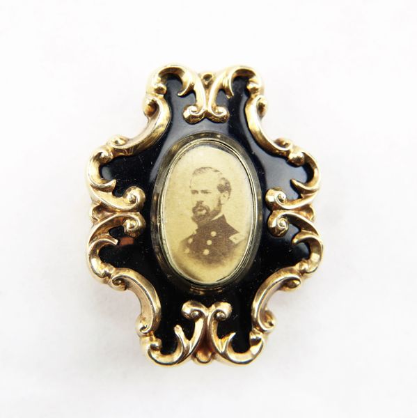 Memorial Broach Depicting General James Birdseye McPherson / SOLD