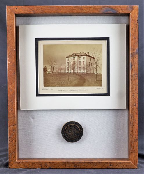 PA College Pin and Albumen Photograph