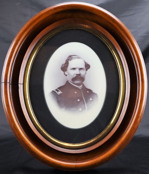 Full PLate Milk Glass Ambrotype of Lt. James H. Close