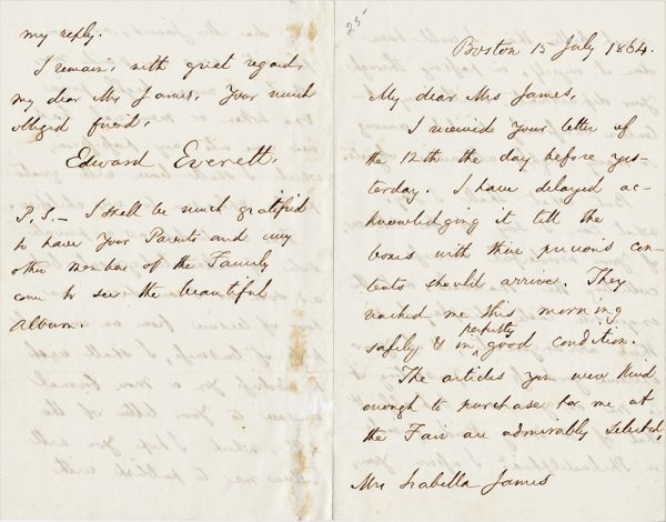 Edward Everett - War Dated Letter / SOLD