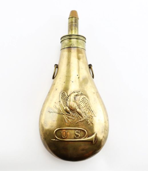 Small Brass American Eagle Powder Flask – Griffin Militaria