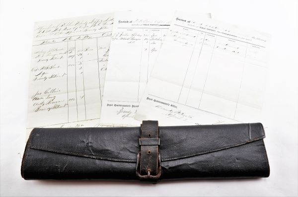 Identified Leather Document Valise, Colonel Perley Peabody Pitkin 2nd Vermont Infantry / Sold