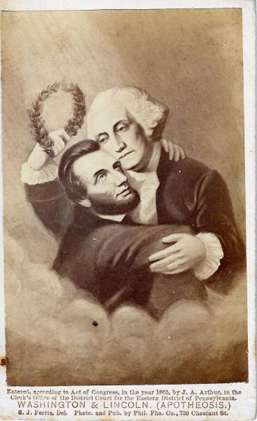 CDV of Abraham Lincoln and George Washington / SOLD