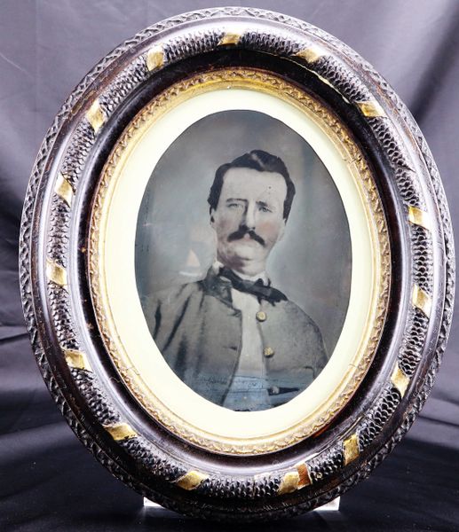 Identified Confederate Tintype, Lambert T. Baynes, Captain 14th Virginia and 36th Virginia