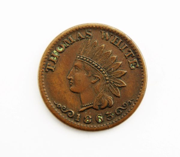 1863 Indian Head Civil War Token / Sold