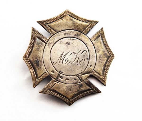 Silver Fireman's Badge