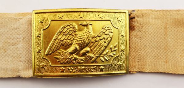 Pre-Civil War Militia Enameled Leather Belt with 2-Piece Eagle Belt Plate –  Perry Adams Antiques