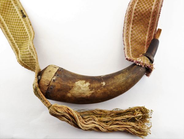 Powder horn with bandolier strap  National Museum of the American Indian