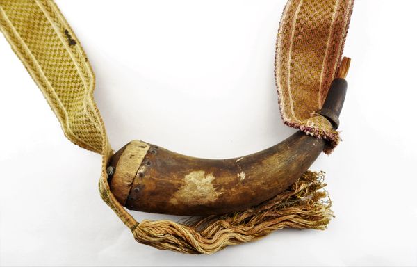 Powder horn with bandolier strap  National Museum of the American Indian