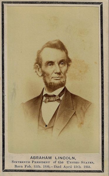 Lincoln Mourning Card / Sold