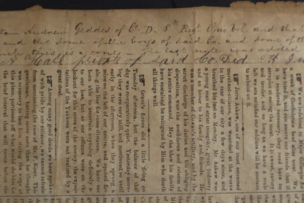 The Daily Citizen Vicksburg Thursday July 2 1863 Vicksburg