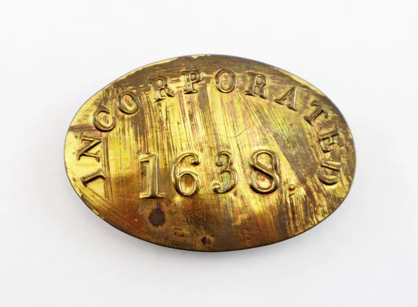 Massachusetts Militia Cartridge Box Plate for the Ancient & Honorable Artillery Regiment / SOLD