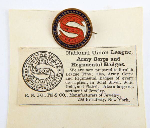 National Union League Badge / SOLD